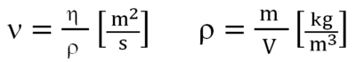 運(yùn)動(dòng)粘度和密度方程